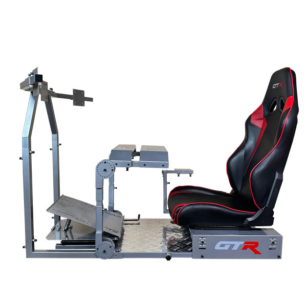 GTR Simulator Reclining Leather PC & Racing Game Chair with Footrest